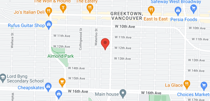 map of 3336 W 12TH AVENUE